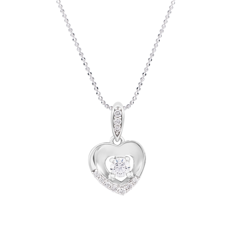 14K . White Gold Diamond Pendant