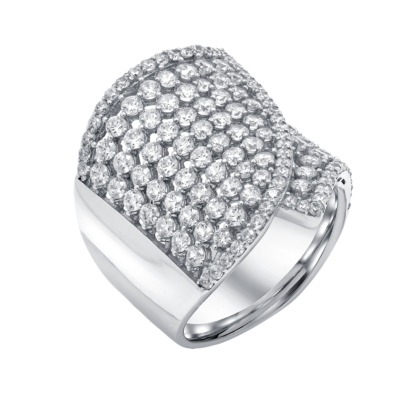 Nhẫn vàng ý đính đá CZ 001