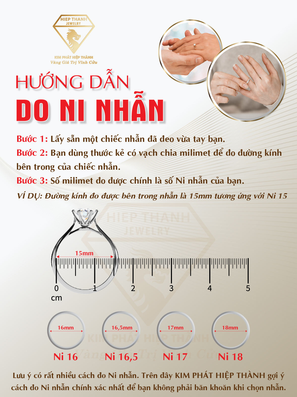 Hướng dẫn chọn size nhẫn chính xác nhất