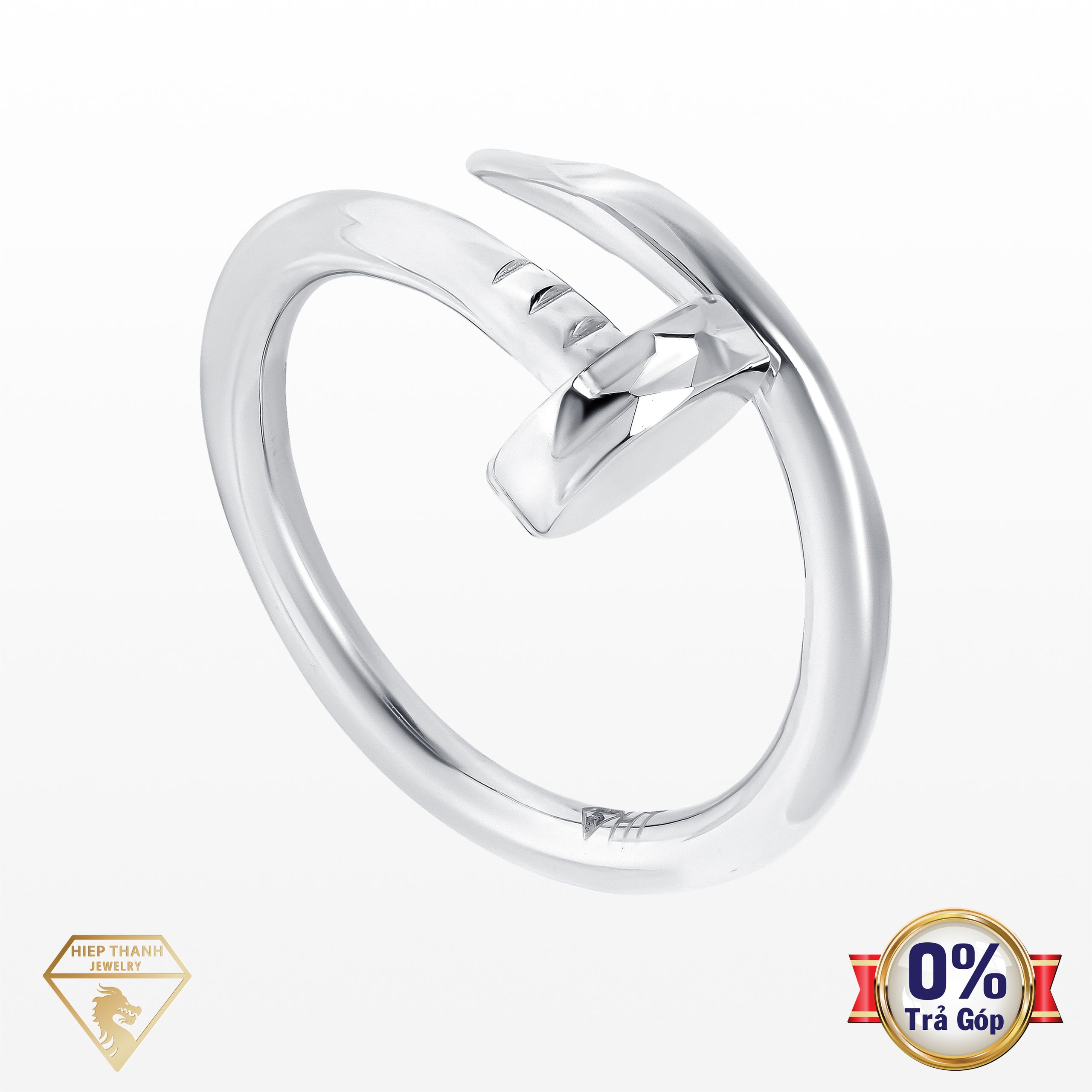 Nhẫn vàng ý đính đá CZ 018